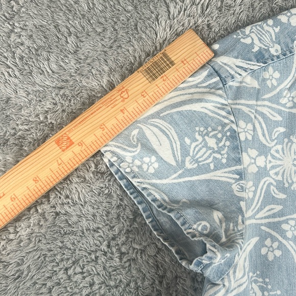 FREE PEOPLE  Short Sleeve Button-Up One Piece Denim Romper, Women’s Size XS - Picture 9 of 15